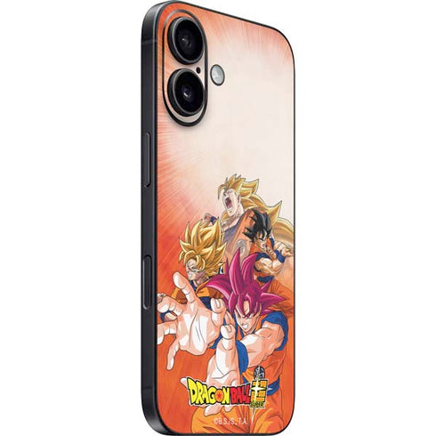Dragon Ball Super Goku Evolution iPhone 16 Plus Skin